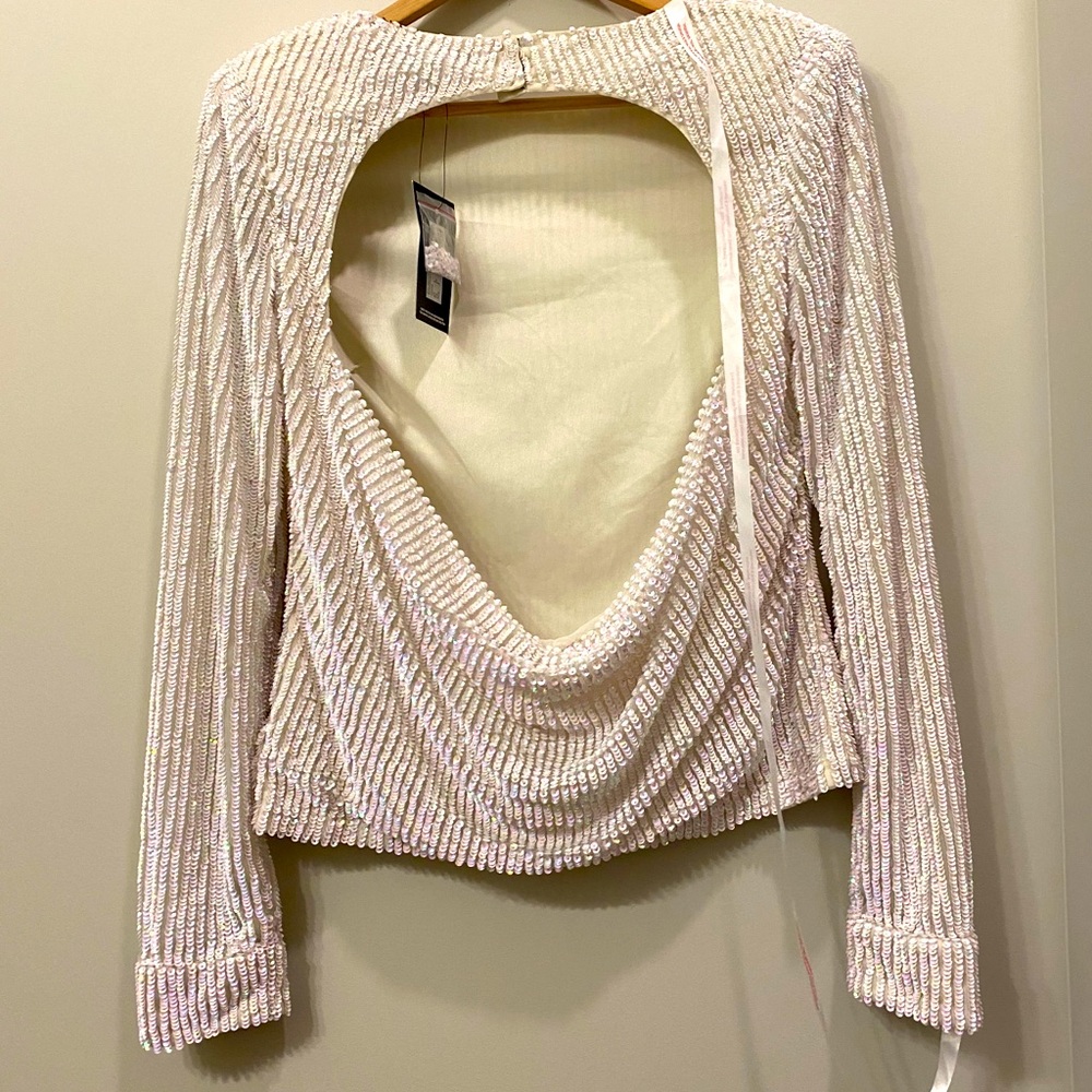 Sequin Backless Top